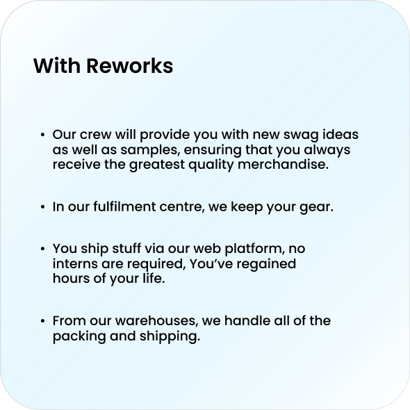 Effortless Swag Fulfillment and Shipping ReWorks.in ReWorks.in